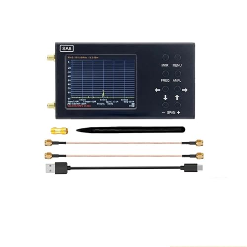 Spektrumanalysator, SA6 6GHz analysator 35-6200MHz Signalgenerator Tragbarer 3,2 Zoll Touchscreen Multifunktionaler Wireless-Tester LTE GPRS von QZCX