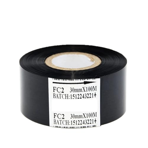 Thermische Band der Banddruckmaschine 30 * 100m Date Code Drucker-Zubehör Schwarz 30mm Breite(6pcs) von QZCX