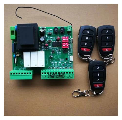 Tormotor-Controller-Platine, elektronische Karte for Schiebetoröffner, 220 V AC, Modell 433,92 MHz(3 remote) von QZCX