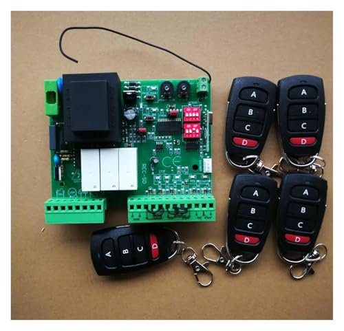 Tormotor-Controller-Platine, elektronische Karte for Schiebetoröffner, 220 V AC, Modell 433,92 MHz(5 remote) von QZCX