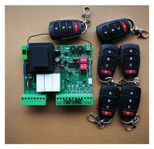 Tormotor-Controller-Platine, elektronische Karte for Schiebetoröffner, 220 V AC, Modell 433,92 MHz(6 remote) von QZCX