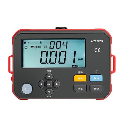 UT620C + Mikroohmmeter/4-Leiter-Messung DC-Niedrigwiderstandstester/Ohmmeter/USB-Kommunikation/Datenspeicherung von QZCX