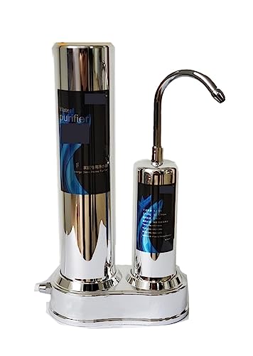Wasser Filtersystem Trinkwasser, Küchenarbeitsplatten-Trinkwasserreiniger, Keramik-Aktivkohle-Haushaltsfiltersystem-Reinigungsmaschine(Noir) von QZCX