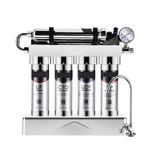 Wasser Filtersystem Trinkwasser, Ultrafiltration for die Haushaltsküche unter der Spüle, Wasserreiniger mit großem Durchfluss und Direktgetränk aus Edelstahl von QZCX