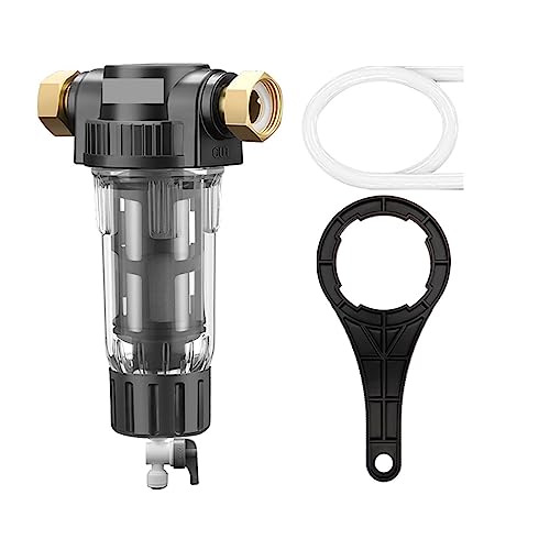 Wasser Filtersystem Trinkwasser, Vorfilter for das ganze Haus, Spin-Down-Sediment, Wasserfilter, zentraler Vorfilter, Reinigungssystem, Rückspülung, Edelstahlgewebe(Host and 1x Filter) von QZCX