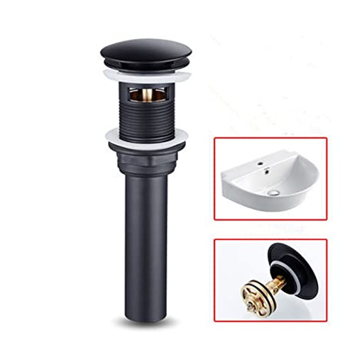 Wasserhahn Küche, Becken Wasserhahn Massiv Messing Rose Gold Badezimmer Wasserhahn Kälte und Warmwasserfall Mixer Sink Tap Single Griff Deck montierte Goldhahn(Black overflow) von QZCX