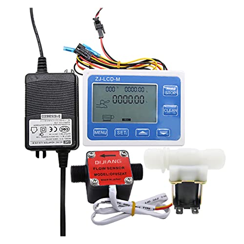 Wassermengenzähler, DN15 Digitale Anzeigedurchflussmesser Quantitativer Controller 1/2 "Getriebesensormagnetventil verwendet, um flüssigen Strömungen zu steuern und anzuzeigen von QZCX