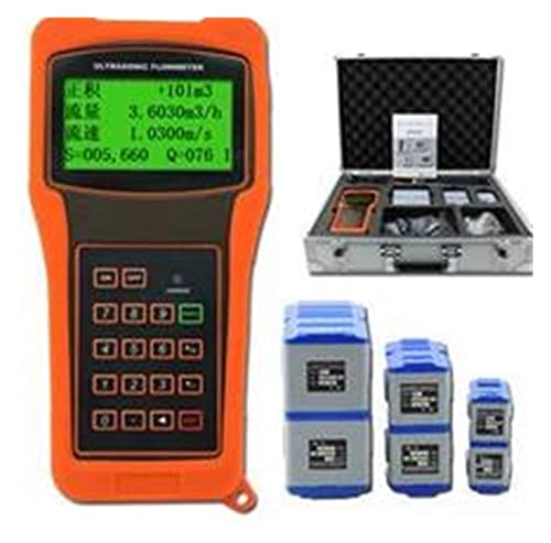 Wassermengenzähler, Digital Turbinenflussmeter TUF-2000H Digital Ultraschallflussdurchflussmesser mit Standardwandler TM-1 Messbereich DN50-700 mm(Magenta) von QZCX