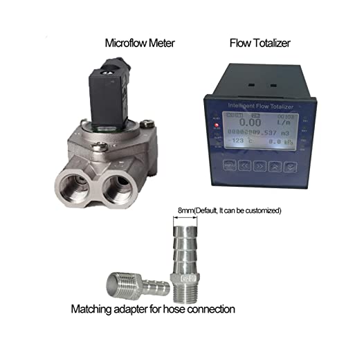 Wassermengenzähler, Mikroflussmesser LCD Zeigen Sie den Controller Methanol Benzin Flüssigkeitswasserflussmessungssensor Impulsströmungsmeter von QZCX