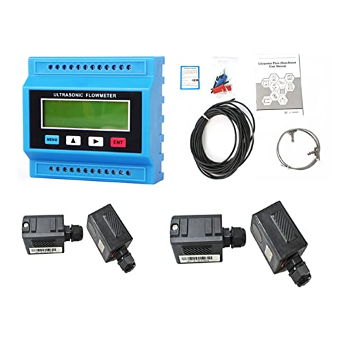 Wassermengenzähler, Wasserflussmesser TUF-2000M Ultraschallwasserflussmesser High-TEM-Sensormodul digitaler Flüssigkeitsströmungsmeter for Rohre aus PVC Eisenstahl usw.(Host TS-2-HT TM-1-HT) von QZCX