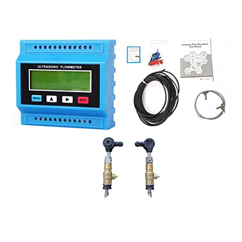 Wassermengenzähler, Wasserflussmesser TUF-2000M Ultraschallwasserflussmesser High-TEM-Sensormodul digitaler Flüssigkeitsströmungsmeter for Rohre aus PVC Eisenstahl usw.(Host plus TC-1) von QZCX