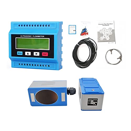 Wassermengenzähler, Wasserflussmesser TUF-2000M Ultraschallwasserflussmesser High-TEM-Sensormodul digitaler Flüssigkeitsströmungsmeter for Rohre aus PVC Eisenstahl usw.(Host plus TL-1) von QZCX