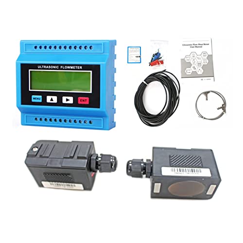 Wassermengenzähler, Wasserflussmesser TUF-2000M Ultraschallwasserflussmesser High-TEM-Sensormodul digitaler Flüssigkeitsströmungsmeter for Rohre aus PVC Eisenstahl usw.(Host plus TL-1-HT) von QZCX