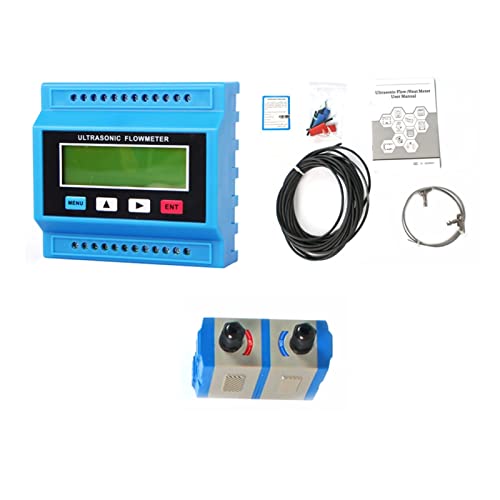 Wassermengenzähler, Wasserflussmesser TUF-2000M Ultraschallwasserflussmesser High-TEM-Sensormodul digitaler Flüssigkeitsströmungsmeter for Rohre aus PVC Eisenstahl usw.(Host plus TM-1) von QZCX