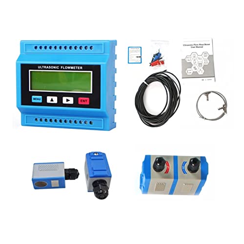 Wassermengenzähler, Wasserflussmesser TUF-2000M Ultraschallwasserflussmesser High-TEM-Sensormodul digitaler Flüssigkeitsströmungsmeter for Rohre aus PVC Eisenstahl usw.(Host plus TS-2 TM-1) von QZCX