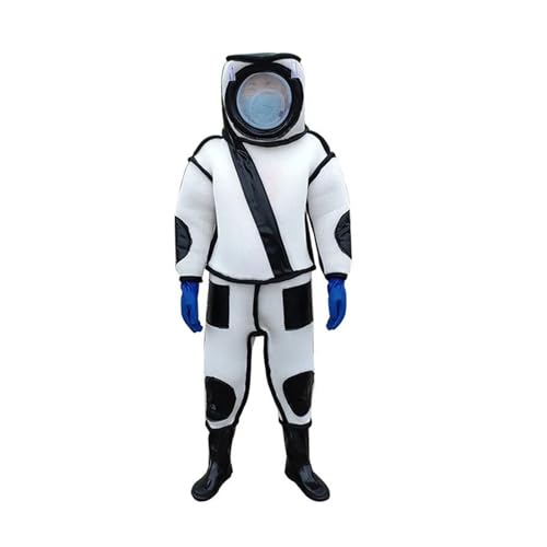 Wespenkleidung Anti-Wespen-Kleidung Ventilator Schutzoverall Atmungsaktive Schutzkleidung Konvexe Maske Imkereiausrüstung ,Imkereibedarf(Small) von QZCX