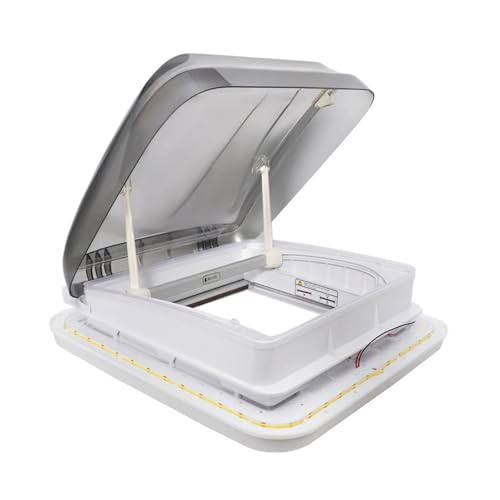 Wohnmobildach Dachventilator, RV Dachfenster Fenster Vent Aluminium Legierung Rahmen LED Warmes Licht for RV, Amper Fenster Wohnmobildach Dachventilator, RV Dachfenster Fenster Vent Aluminium Legierung Rahmen LED Warmes Licht for RV, Amper Fenster von QZCX