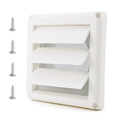 Wohnmobildach Dachventilator, Trockner-Entlüftungsabdeckung for Außenwand-Entlüftungshaube, Auslass-Luftstrom-Entlüftung, Trockner-Entlüftung mit Sieb, inklusive(6inch) von QZCX