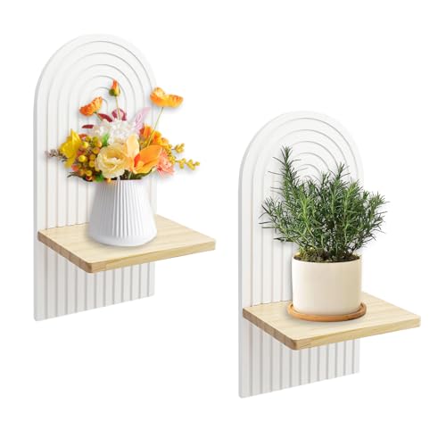 QZDAFFIC 2 Stück Wandregal Holz Boho Deko, Schwebendes Regal Wand Floating Shelves Boho Wanddeko, Regalbrett Holz Wandregal Klein für Deko Wohnzimmer Schlafzimmer Home Balkon QZDAFFIC 2 Stück Wandregal Holz Boho Deko, Schwebendes Regal Wand Floating Shelves Boho Wanddeko, Regalbrett Holz Wandregal Klein für Deko Wohnzimmer Schlafzimmer Home Balkon von QZDAFFIC