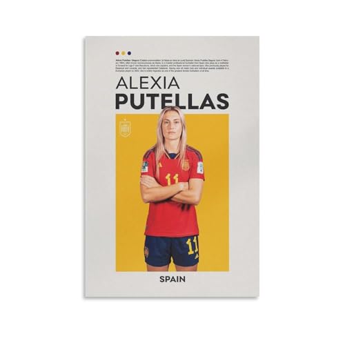 QZFNCOYU Alexia Putellas Spanien Fußballer Kunstposter (1) Leinwandposter Wandkunst Dekor Druck Gemälde für Wohnzimmer Schlafzimmer Dekoration 20 x 30 cm von QZFNCOYU
