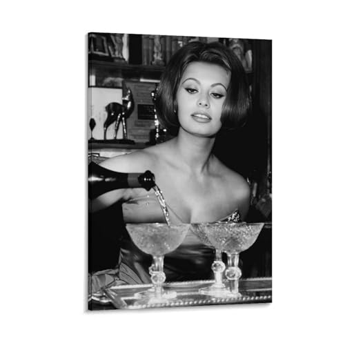 QZFNCOYU Sophia Loren, Weintrinkender Champagner, Vintage-Poster, Leinwandposter, Wandkunst, Dekordruck, Gemälde für Wohnzimmer, Schlafzimmer, Dekoration, 60 x 90 cm QZFNCOYU Sophia Loren, Weintrinkender Champagner, Vintage-Poster, Leinwandposter, Wandkunst, Dekordruck, Gemälde für Wohnzimmer, Schlafzimmer, Dekoration, 60 x 90 cm von QZFNCOYU
