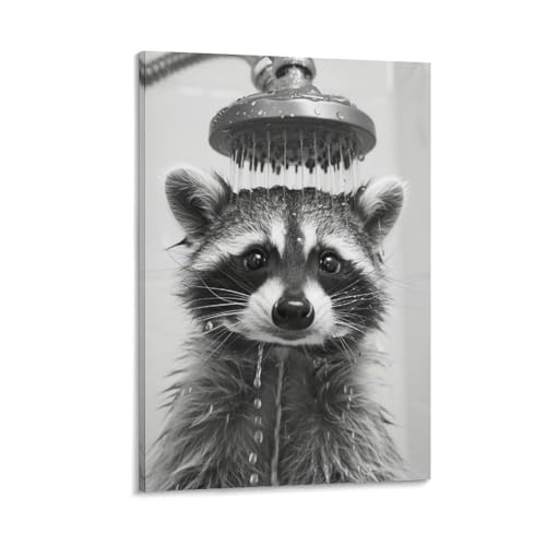 QZFNCOYU Waschbär unter der Dusche, abstraktes Kunstposter, Leinwandposter, Wandkunst, Dekordruck, Bild Gemälde für Wohnzimmer, Schlafzimmer, Dekoration, 30 x 45 cm QZFNCOYU Waschbär unter der Dusche, abstraktes Kunstposter, Leinwandposter, Wandkunst, Dekordruck, Bild Gemälde für Wohnzimmer, Schlafzimmer, Dekoration, 30 x 45 cm von QZFNCOYU