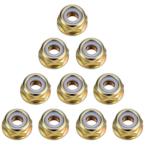 QZKJQDD 10 Stück Messermutter Mutter Linksgewindemutter für alle Arten von Trimmern mit Linksgewinde für BewässerungStimer Trimmer Freischneider Zubehör (M10 x 1,25) von QZKJQDD