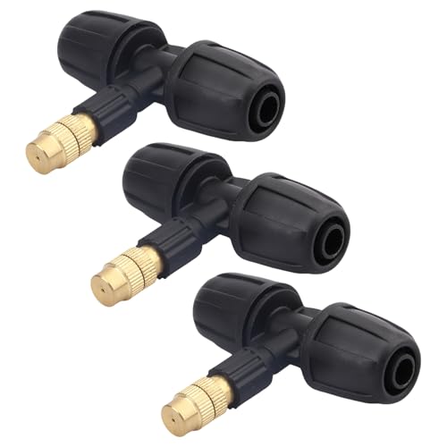 QZKJQDD 3 Stück Bewässerungsdüsen, Drei-Wege-Zerstäubungsdüse, Einstellbare Nebeldüse Spritzdüse,Bewässerungsdüse aus Messing, für 8/12 mm Tropfschläuche,für Gartenbewässerung Gewächshaus Sämling QZKJQDD 3 Stück Bewässerungsdüsen, Drei-Wege-Zerstäubungsdüse, Einstellbare Nebeldüse Spritzdüse,Bewässerungsdüse aus Messing, für 8/12 mm Tropfschläuche,für Gartenbewässerung Gewächshaus Sämling von QZKJQDD