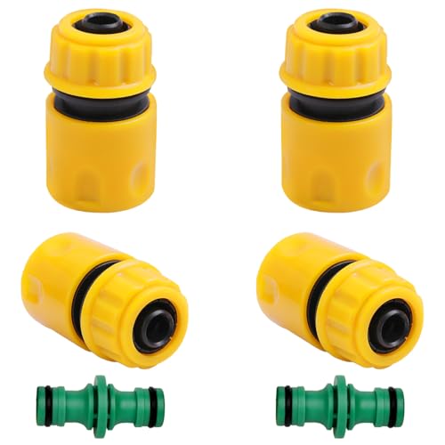 QZKJQDD 4 Stück Schlauchverbinder 1/2 Zoll Kunststoff, Gardena Wasserhahn Adapter, gardena schlauchverbinder, Wasserhahn Anschluss, 2 Doppel Stecker Schlauchverbinder, für Rohr Verbinden Gartengeräte QZKJQDD 4 Stück Schlauchverbinder 1/2 Zoll Kunststoff, Gardena Wasserhahn Adapter, gardena schlauchverbinder, Wasserhahn Anschluss, 2 Doppel Stecker Schlauchverbinder, für Rohr Verbinden Gartengeräte von QZKJQDD