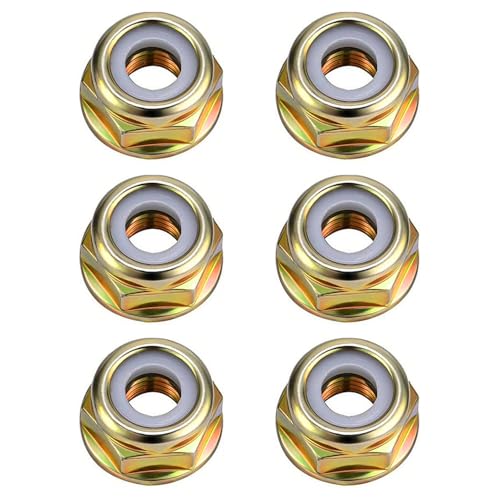 QZKJQDD 6 Stück Messermutter Mutter Linksgewindemutter für alle Arten von Trimmern mit Linksgewinde für BewässerungStimer Trimmer Freischneider Zubehör (M10 x 1,25) von QZKJQDD