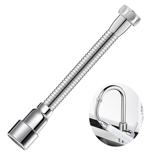 QZKJQDD Wasserhahn Verlängerung 14CM, 360 Grad Schwenkbarer Wasserhahn Verlängerung Spritzkopf,2 Modi Wasserauslassmodus, Wasserhahn Verlängerung Küche,Perfekt für Küche, Bad usw(Rotationseinstellung) von QZKJQDD