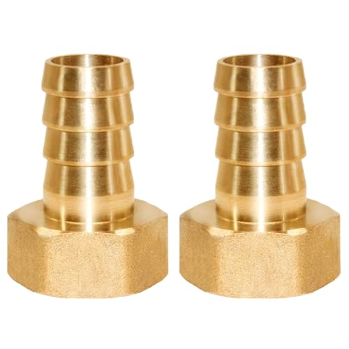 QZKJQDD Messing Rohr Adapter (16 mm x G1/2 Innengewinde) von QZKJQDD