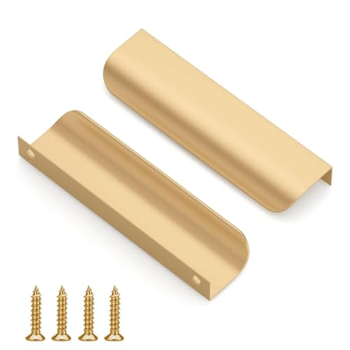 QZKJQDD Möbelgriffe für Küchenschränke und Schubladen, 120 mm, modernes Aluminium, mattes Gold, 2 Stück QZKJQDD Möbelgriffe für Küchenschränke und Schubladen, 120 mm, modernes Aluminium, mattes Gold, 2 Stück von QZKJQDD
