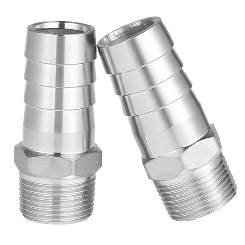 QZKJQDD Reduktion Schlauch Widerhaken Adapter (14 MM OD Barb auf 1/4" BSP Außengewinde) von QZKJQDD