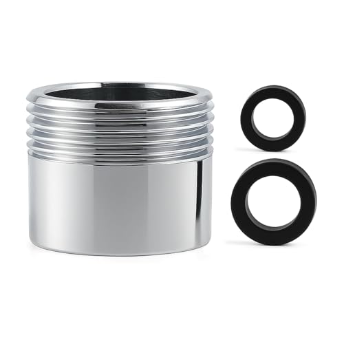 QZKJQDD Reduzierstück 3/4 auf 1/2 Zoll, 1 Stück Adapter 3/4 zoll auf 1/2 Zoll, 24mm Edelstahl Gewindefitting, Außengewinde-Innengewindeverbindungen, Geeignet für Industrie, Mit 2 Dichtungen von QZKJQDD