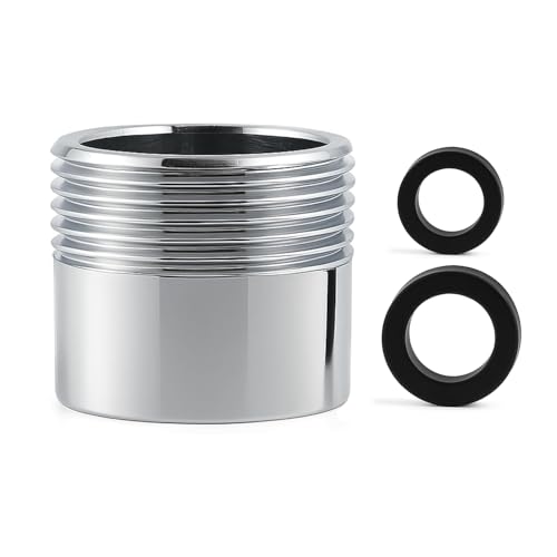QZKJQDD Reduzierstück 3/4 auf 1/2 Zoll, 1 Stück Adapter 3/4 zoll auf 1/2 Zoll, 28mm Edelstahl Gewindefitting, Außengewinde-Innengewindeverbindungen, Geeignet für Industrie, Mit 2 Dichtungen von QZKJQDD