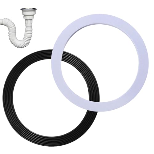 QZKJQDD 2 Stück 110mm Waschbecken O-Ring, Dichtungsring für Waschbecken, Dichtung Waschbecken Ablauf, Ersatz für Push-Typ-Pop-Up-Waschbecken-Ablaufstopfen, für 110mm Spülenserie von QZKJQDD