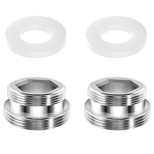QZKJQDD Wasserhahn Adapter M18 auf M22, Wasserhahnadapter, Wasserhahn Küche Adapter, Wasserhahn Gewindeadapter, Adapter für Spültischarmatur zum Anschluss eines Gartenschlauchs, mit Gummidichtung QZKJQDD Wasserhahn Adapter M18 auf M22, Wasserhahnadapter, Wasserhahn Küche Adapter, Wasserhahn Gewindeadapter, Adapter für Spültischarmatur zum Anschluss eines Gartenschlauchs, mit Gummidichtung von QZKJQDD