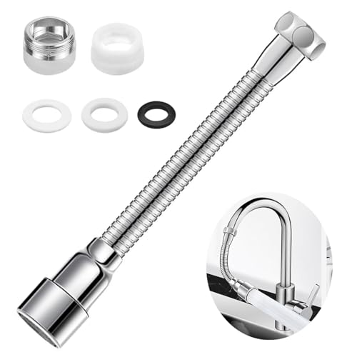 QZKJQDD Wasserhahn Verlängerung, 360 Grad Schwenkbarer Spritzkopf, 2 Modi Wasserhahn Verlängerung Küche 17CM, Geeignet für Badezimmer und Küchenhahnverlängerungen (Rotationseinstellung) QZKJQDD Wasserhahn Verlängerung, 360 Grad Schwenkbarer Spritzkopf, 2 Modi Wasserhahn Verlängerung Küche 17CM, Geeignet für Badezimmer und Küchenhahnverlängerungen (Rotationseinstellung) von QZKJQDD