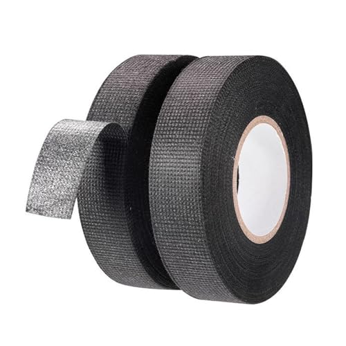 QZKJQDD 2Stücke Isolierband schwarz, 15m x 15cm, Selbstklebend, Hochviskos, Flanell, Elektrisch, Zum Isolieren und Abdichten von Kabeln von QZKJQDD