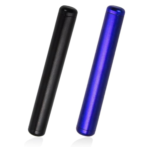 QZKJQDD 2 Stück Joint case, Joint hülle, Joint tube, Joint Hülle Kingsize, Joint Hülle Case110mm, Geruchsdicht U. Wasserdicht, Metall Aluminium, Hochwertige Lange Große Tube Joint Zubehör Aufbewahrung von QZKJQDD