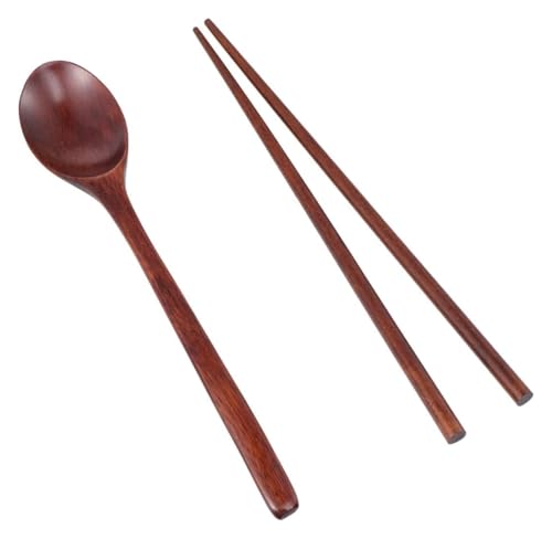 Besteckset, gemischte Geschirrsets, 2 Essstäbchen aus Holz Retro Geschirrset von QZLNONTK