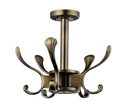 Kleiderhaken, Haken, Moderne, drehbare Kleiderhaken for Einschrauben, Schlüsselhalter, Organizer-Rack mit 5 Haken, robustes Metall, wasserdicht, for Aufhängen unter dem Schrank, for die Küche(Bronze) Kleiderhaken, Haken, Moderne, drehbare Kleiderhaken for Einschrauben, Schlüsselhalter, Organizer-Rack mit 5 Haken, robustes Metall, wasserdicht, for Aufhängen unter dem Schrank, for die Küche(Bronze) von QZLNONTK