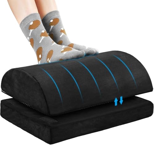 QZLNONTK Adjustable Tripod, Sloping Footstool, 6 footrests with Adjustable Height to Keep The Legs, Knees and Back Aligned Comfortably.(Double Flannelblack) von QZLNONTK