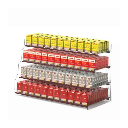 Regaletiketten für den Einzelhandel, Automatisches Zigarettenschieberfach, durchsichtiger Displayständer, Trennwand for den Einzelhandel (4 Schichten)(Style7) von QZLNONTK