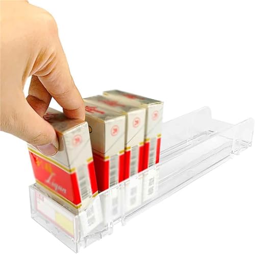 Regaletiketten für den Einzelhandel, Display-Ständer, Rack-Drücker, Trennwand, Tablett-Rack for Marktladen, 10 Stück Getränkedosen-Organizer(Regular,28cm) von QZLNONTK