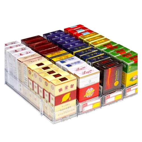 Regaletiketten für den Einzelhandel, Zigarettenständer aus Acryl, automatischer Zigarettenschieber for Geschäfte und Supermärkte (20 Stück)(Style3) von QZLNONTK