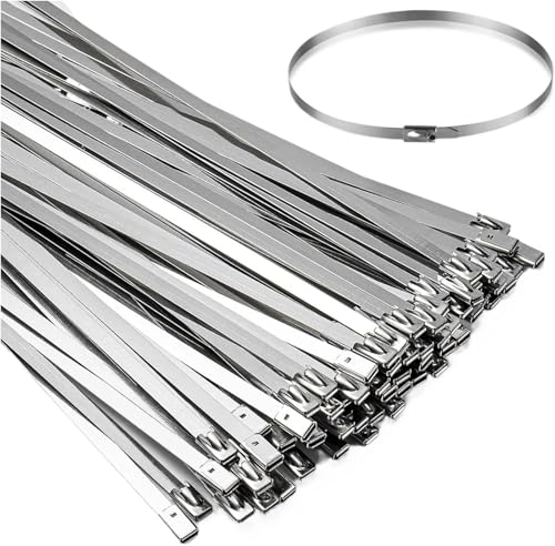 Robuste Kabelbinder aus Edelstahl – Mehrzweck-Kabelbinder mit Selbstsicherung for Zäune und mehr(4.6x150mm,120PCS) von QZLNONTK