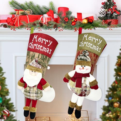 Nikolausstrumpf Groß, 2er Set Nikolausstiefel zum Befüllen Jute Vliesstoff Nikolaus Socken zum Befüllen, Kaminsocken Weihnachten Weihnachtsstrumpf Personalisiert Weihnachtssocken Kamin Weihnachtsdeko Nikolausstrumpf Groß, 2er Set Nikolausstiefel zum Befüllen Jute Vliesstoff Nikolaus Socken zum Befüllen, Kaminsocken Weihnachten Weihnachtsstrumpf Personalisiert Weihnachtssocken Kamin Weihnachtsdeko von QZOSZ