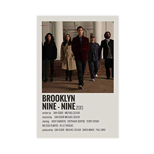 QZQZ BROOKLYN NINE NINE 90er Vintage-Poster für Zimmer, ästhetische Leinwand, Poster, Schlafzimmer, Dekoration, Sport, Landschaft, Büro, Raumdekoration, Geschenk, 30 x 45 cm, ohne Rahmen von QZQZ